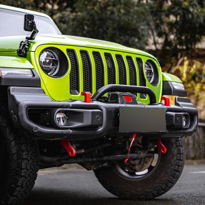 กันชนหน้าครบรอบ 10 ปีพร้อมมุมและรูเรดาร์สำหรับ Jeep wrangler JL 18+ 