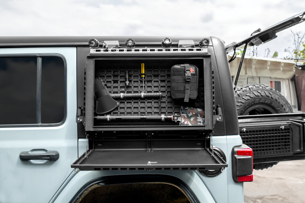 Tacmolle Multi-functional Rear Window Storage Box with Concealed Table ...
