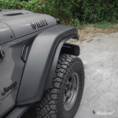 Maiker Extension Fender Trim พร้อม Rivet สำหรับ Jeep Gladiator JT อุปกรณ์เสริม