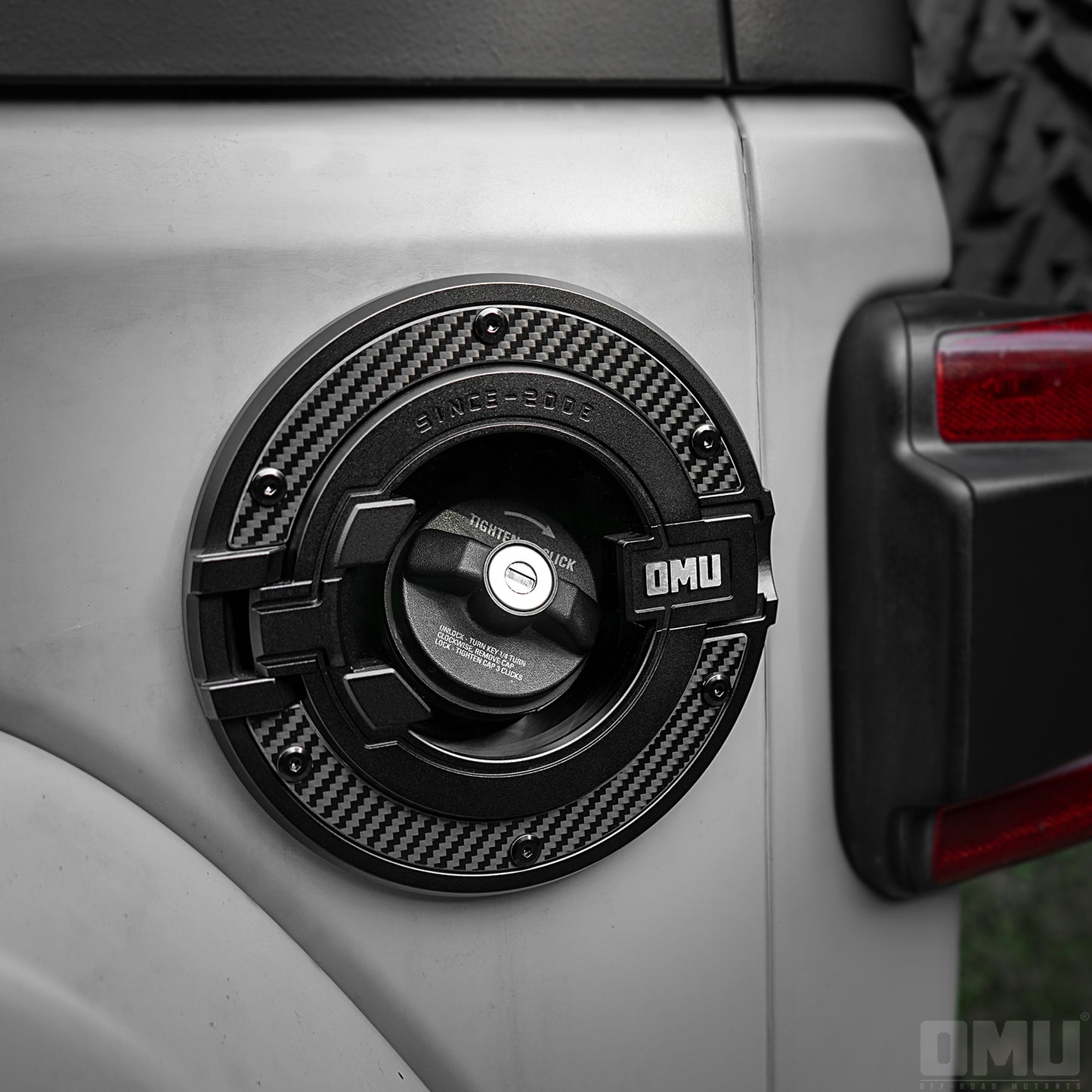 OMU Genesis Series Aluminum Transparent Gas Tank Cover For Jeep Wrangler JK/JL