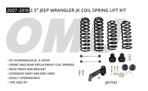 Car parts 2.5inch Coil Spring Lift kits For Jeep Wrangler JK Auto Accessories From Maiker