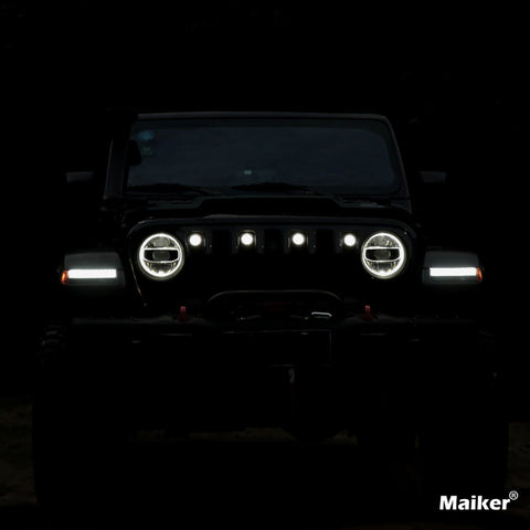 Maiker Grille Light สำหรับรถจี๊ป wrangler JK/JL อุปกรณ์เสริม 