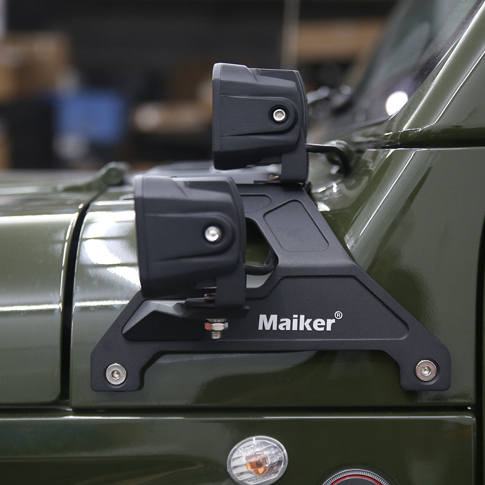 Maiker ジープラングラーJLアクセサリー用デュアルAピラーライトマウントブラケット