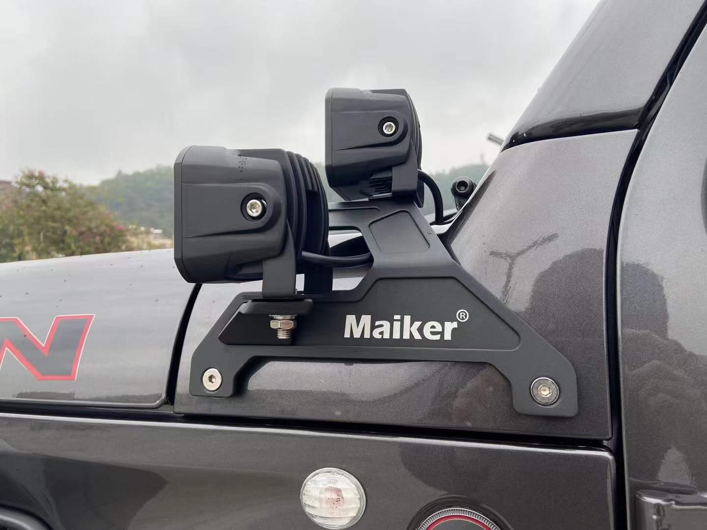 Maiker ジープラングラーJLアクセサリー用デュアルAピラーライトマウントブラケット