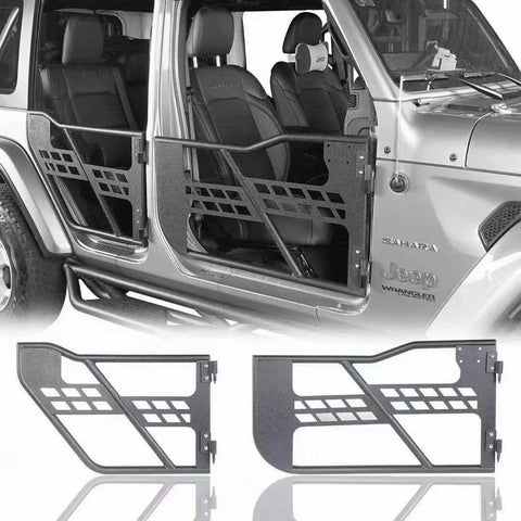 ประตูท่อออฟโรด 4x4 พร้อมกระจกสำหรับอุปกรณ์เสริม Jeep Wrangler ครึ่งประตูสำหรับ JKJL 