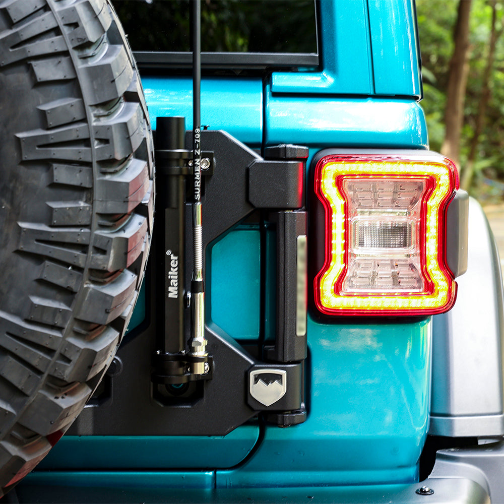 Maiker อลูมิเนียม Tailgate เสาธงยึดสำหรับ JEEP Wrangler JK JL 