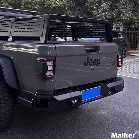 Maiker Rear Bumper With Sensor Holes for Jeep Gladiator JT Accessories
