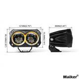 Maiker 2 นิ้ว 30W Spotlight สำหรับรถจี๊ป Wrangle JKJL อุปกรณ์เสริม