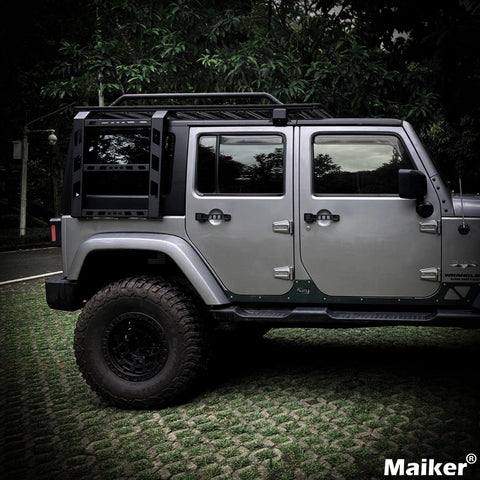 ชั้นวางกระเป๋าหลังคา Maiker สำหรับอุปกรณ์เสริม Jeep Wrangler JK 