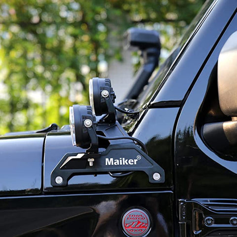 Maiker Dual A-Pillar Light Mount Bracket สำหรับรถจี๊ป Wrangler JL อุปกรณ์เสริม