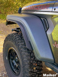 Maiker Extension Fender Trim พร้อม Rivet สำหรับ Jeep Wranger JL อุปกรณ์เสริม