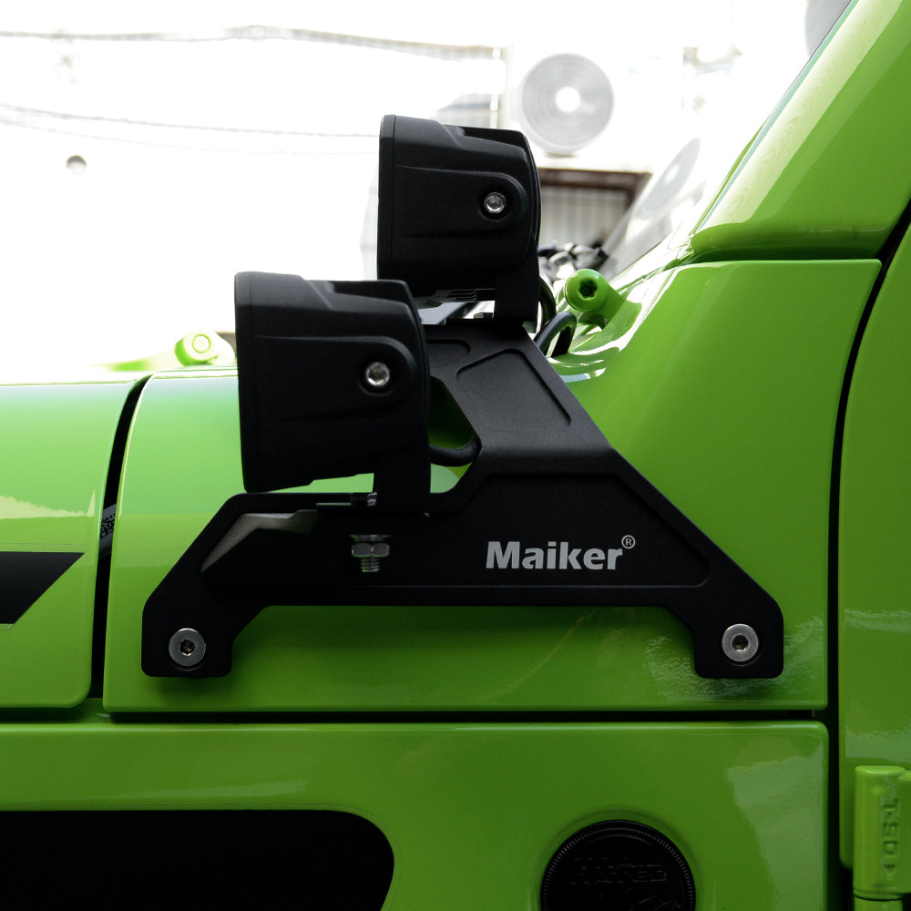 Maiker ジープラングラーJLアクセサリー用デュアルAピラーライトマウントブラケット