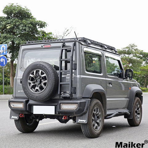 Maiker บันไดหลังอลูมิเนียมสำหรับ Suzuki Jimny JB64/JB74 อุปกรณ์เสริม