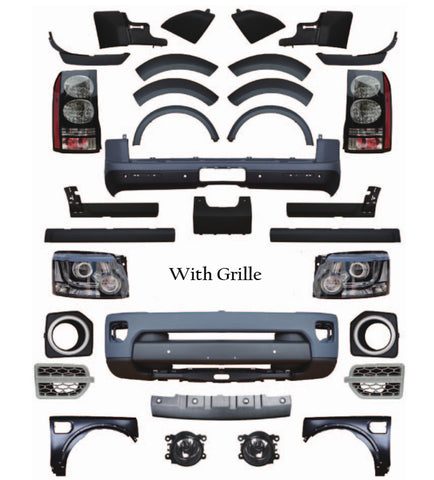 Body Kits For Land Rover Discovery 3 Update Discovery 4 Chrome Grille Bumper Assembly Parts