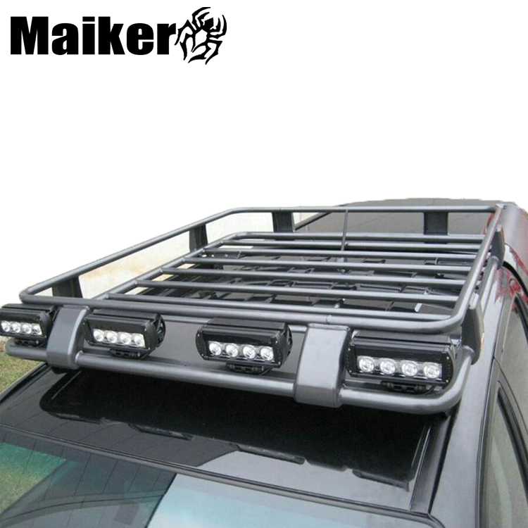 Large Car Rack Heavy Duty 4x4 Universal Car Roof Rack With Light Widely Used Universa
