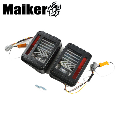 คู่ไฟท้าย LED สำหรับ JEEP Wrangler Jl ไฟเลี้ยว LED ด้านหลังไฟเบรคสำหรับ JEEP Wrangler Jk 